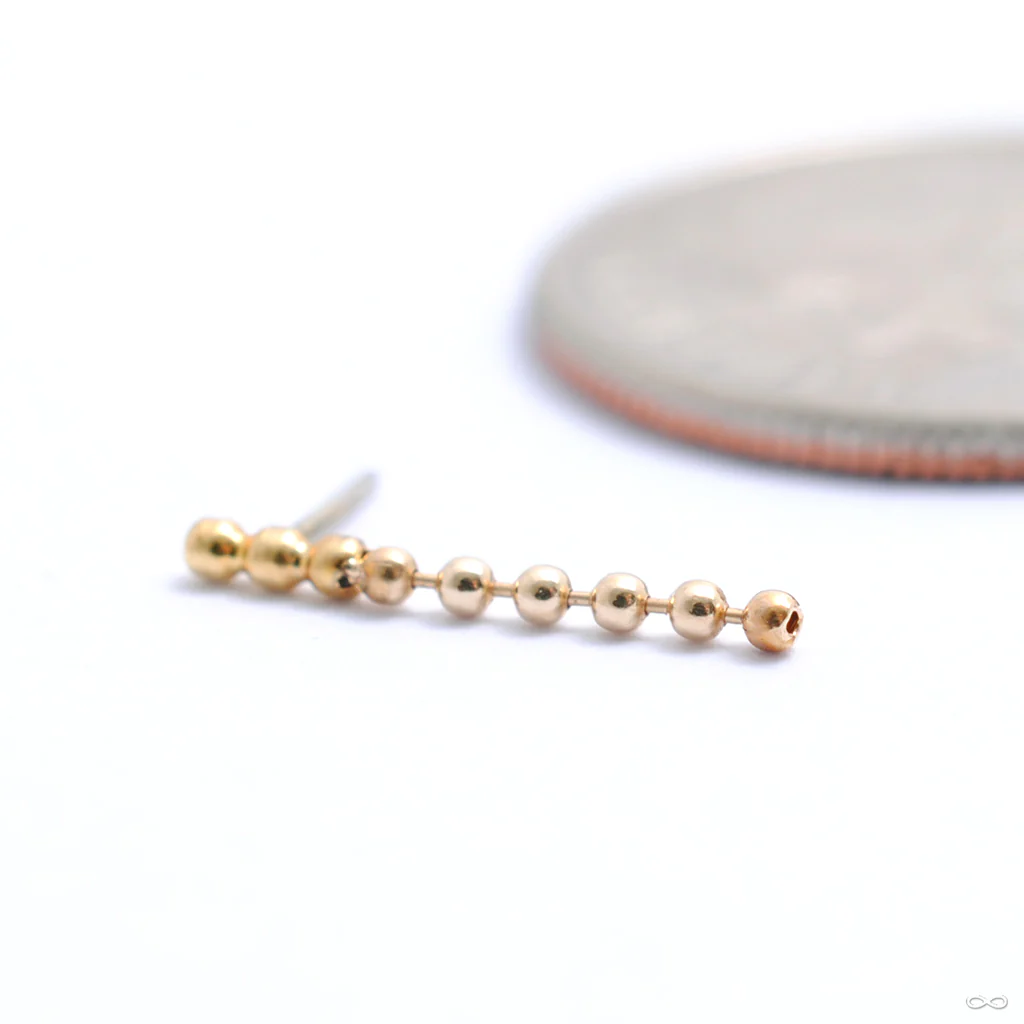 Small Bella Kite Press-fit End in Gold from Quetzalli