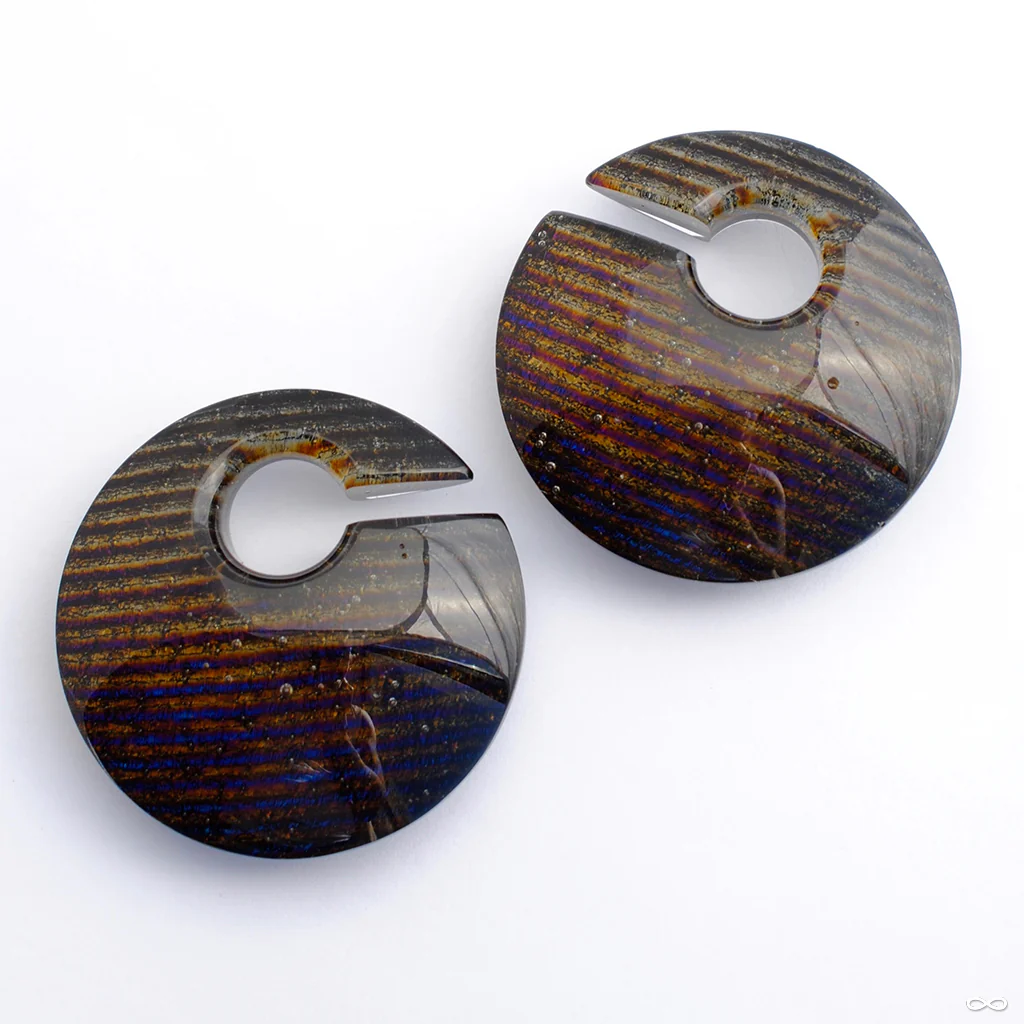 Small Iridescent Eclipse Weights from Gorilla Glass