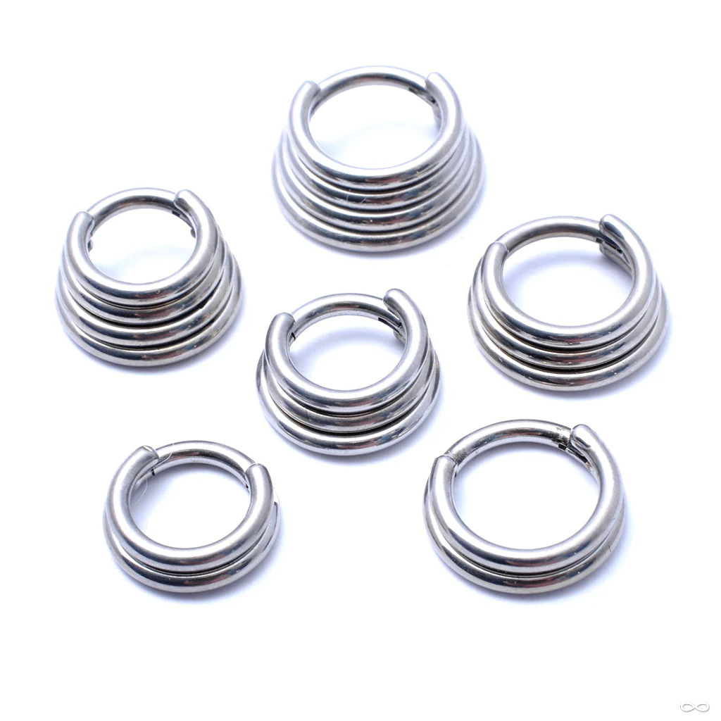 Stacked Clicker in Titanium from Zadamer Jewelry - Image 2
