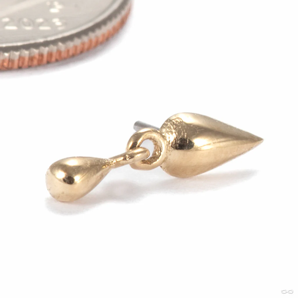 Storm Charm Press-fit End in Gold from Tawapa