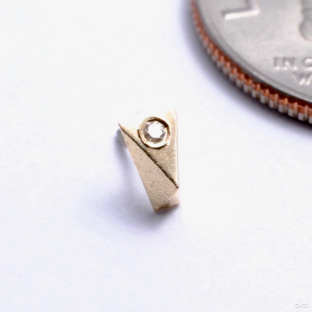 Tapered with Stone Press-fit End in Gold from Pupil Hall