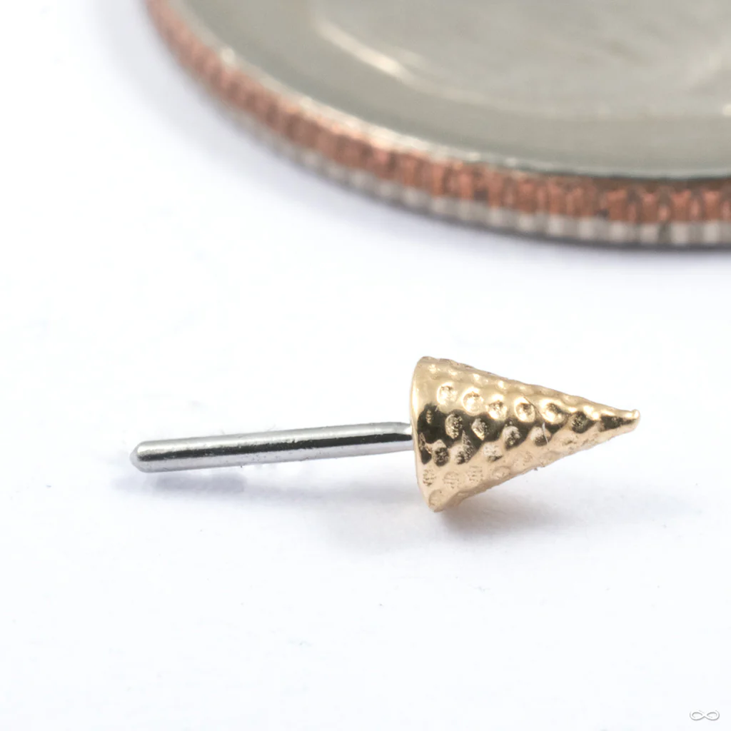Textured Spike Press-fit End in Gold from Junipurr Jewelry - Image 3