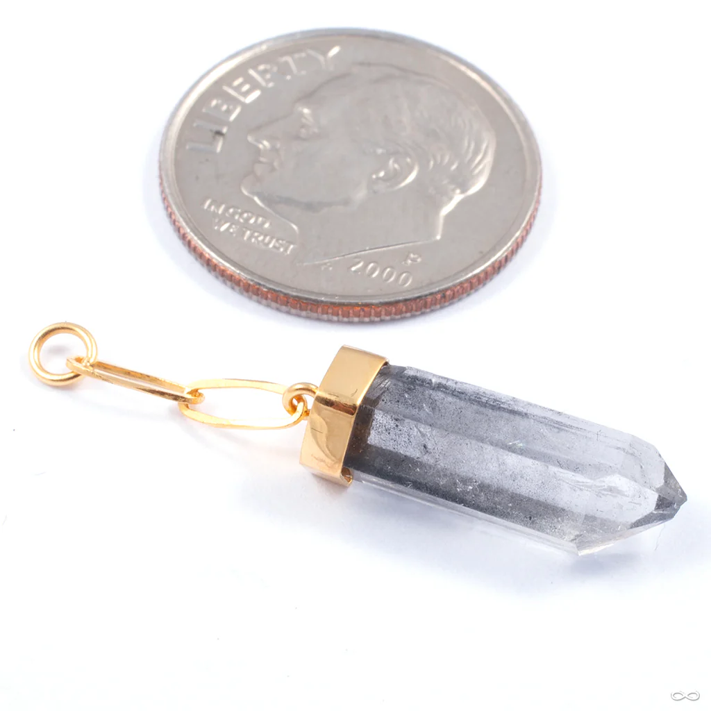 Tibetan Crystal Charm in Gold from Diablo Organics - Image 2