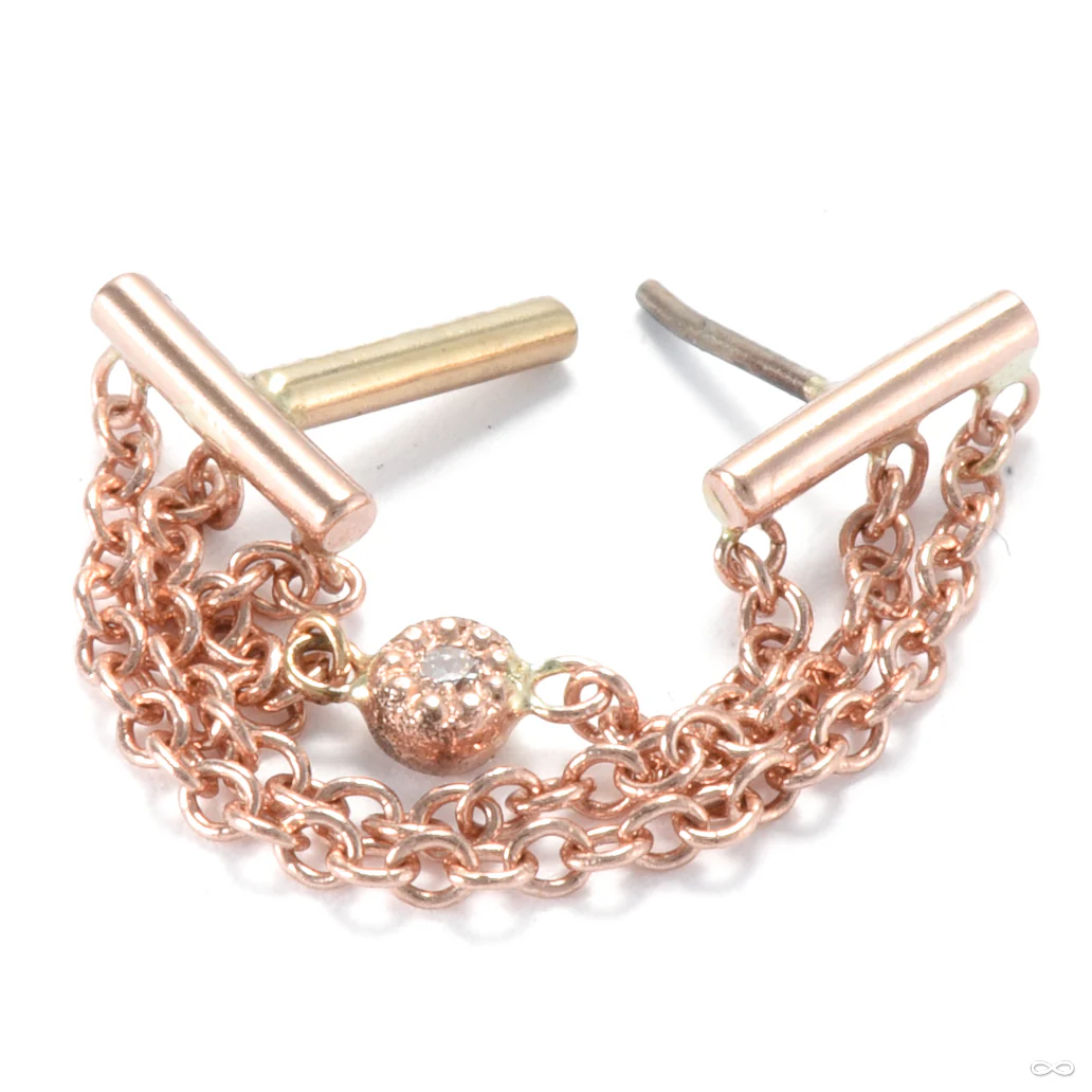 Triple Chain Press-fit Ring in Gold from Origins Handmade - Image 4