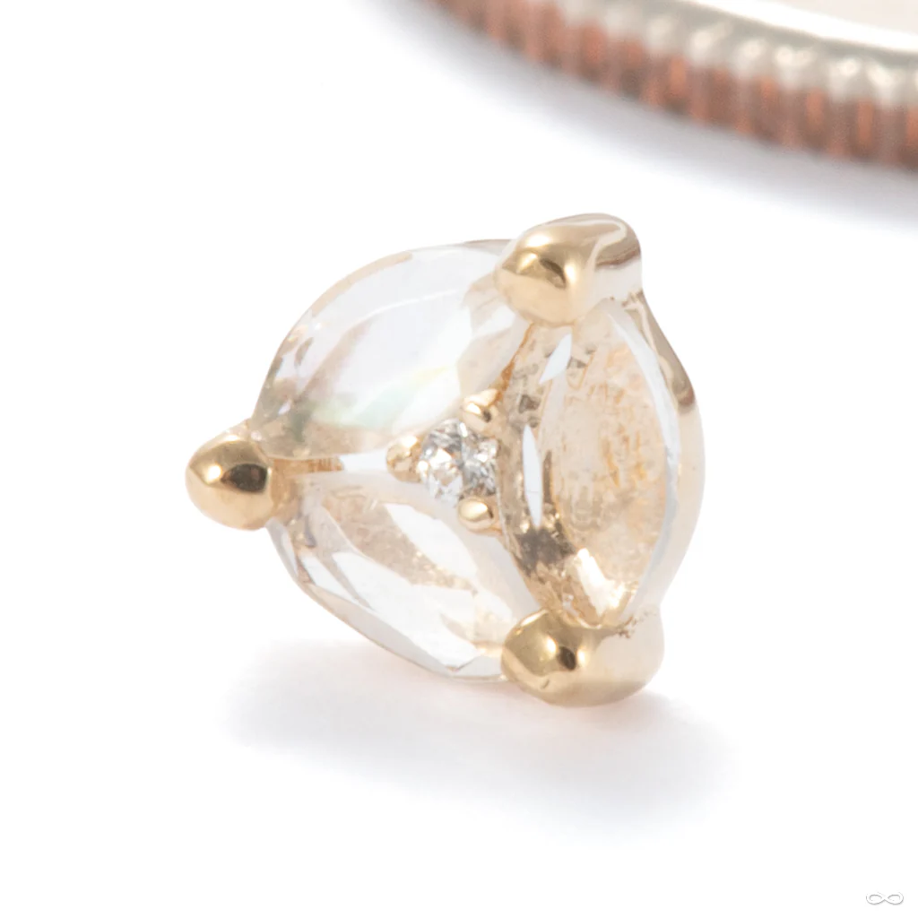 Triple Threat Press-fit End in Gold from Ember Body Jewelry - Image 8
