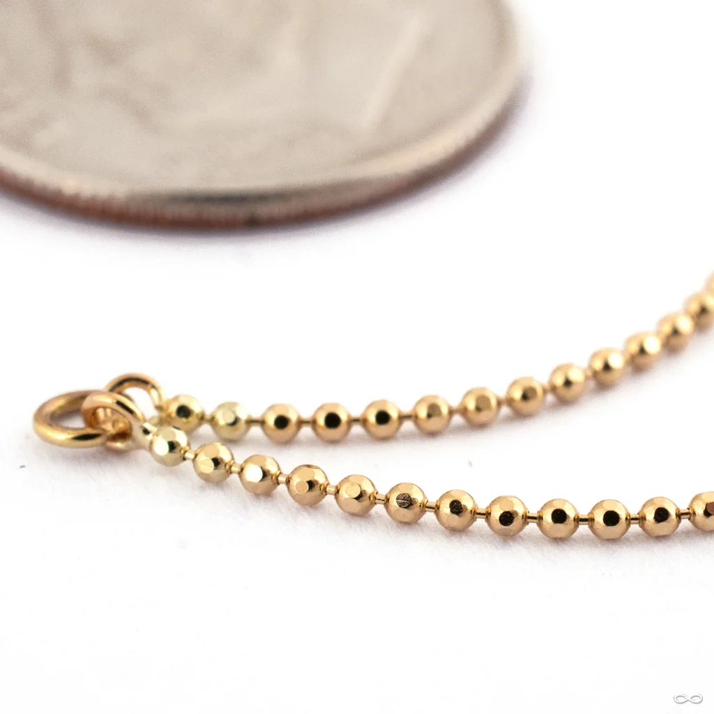 Twin Faceted Chain in Gold from Ember Body Jewelry - Image 4